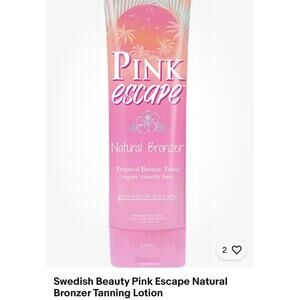 Swedish Beauty Pink Escape Natural Bronzer Tanning Lotion